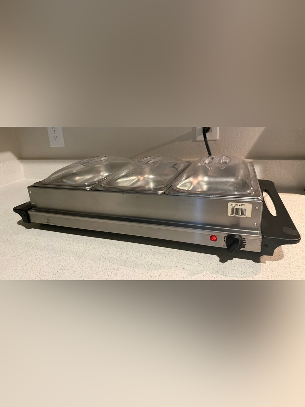 Nostalgia Electrics 3 Tray Buffet Server Warmer Parties Serving Tailgating